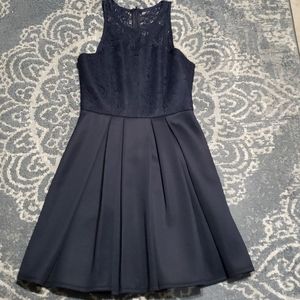 Bloomingdale’s Aqua brand navy blue cocktail dress